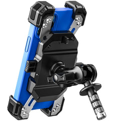 VAZESWIN front view of mount on fork stem showing secure grip benefit