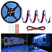 Vbakor front packaging showing 20ft awning lights and included accessories for easy setup
