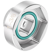 vbaxy front view of socket showing hex and low profile, protects chrome finish