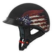 VCAN Cruiser front profile helmet showing DOT-approved protection and sleek fit