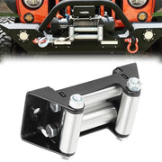VEEBELL front view roller fairlead showing bolt holes and finish protecting winch