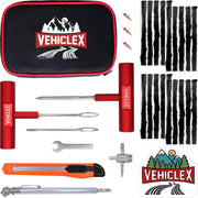 Vehiclex front packaging showing complete tubeless repair kit benefits