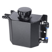 VehiMata front view of black 1L coolant tank showing compact design and durability