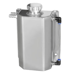 VehiMata front view silver reservoir showing durable aluminum build and corrosion resistance