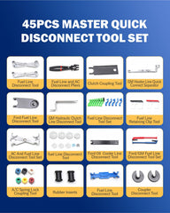 VEHIRETL close-up of assorted disconnect tools showing durable construction benefit
