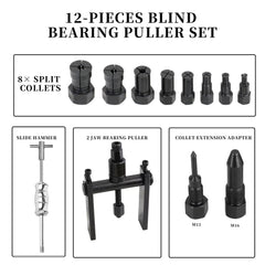 VEHIRETL collets closeup showing sizes and durable alloy finish