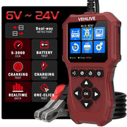 VEHLIVE BT911 front panel showing controls and color display for quick diagnostics