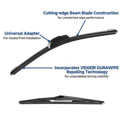 VEIGEIR rubber edge close-up highlighting smooth, streak-reducing wipe