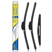 VEIGEIR front packaging showing the three-wiper set and vehicle compatibility benefits