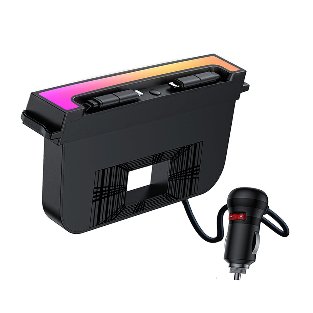 Vellhezy hub front view in console showing clean fit and fast charging