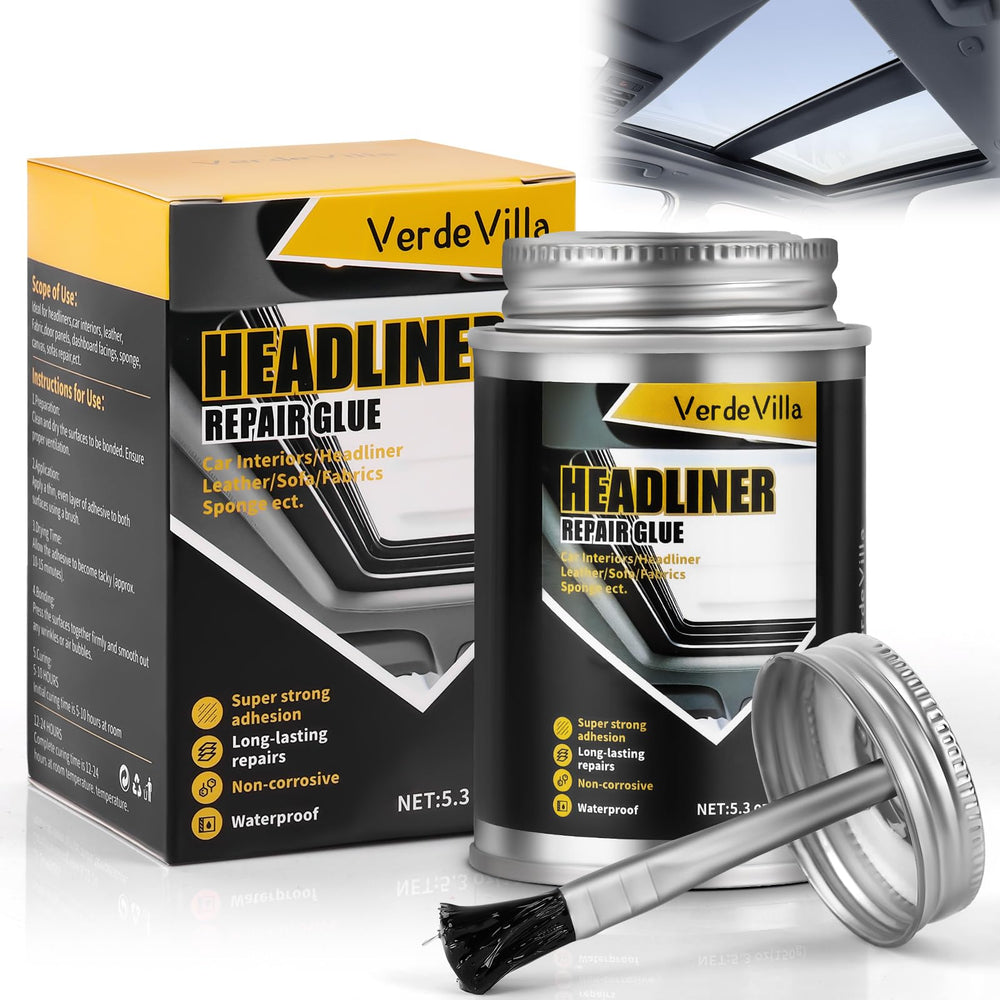 VerdeVilla bottle front packaging showing product and 150ml volume, clear repair solution benefit