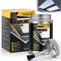 VerdeVilla bottle front packaging showing product and 150ml volume, clear repair solution benefit