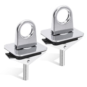 Verplexter front view of anchor pair showing compact chrome design and easy mounting benefits