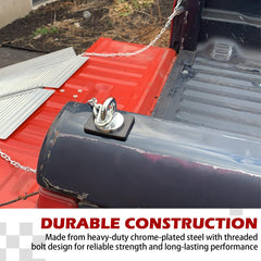 Verplexter installed in a truck stake pocket illustrating quick, tool-based attachment
