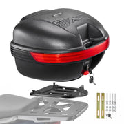 VEVOR front view of 30L top case showing compact storage benefit