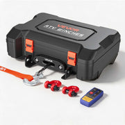 VEVOR front view of box-style winch showing compact storage and quick setup