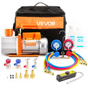 VEVOR pump front view showing durable housing and handle for portability