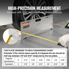 VEVOR alignment rods detail showing adjustable reach benefit