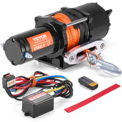 VEVOR front view of winch showing compact design and mounting points for easier installation