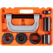 VEVOR front view of 10-piece ball joint press kit showing case and tools for easy transport
