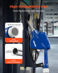 VEVOR close-up of spout highlighting smooth tip for splash-free pouring and accuracy