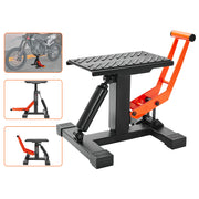 VEVOR front view of lift stand showing stable platform and quick setup benefit