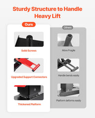 VEVOR hydraulic lever detail for quick lift and easy operation