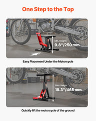 VEVOR safety hook lock engaged to secure selected lift height