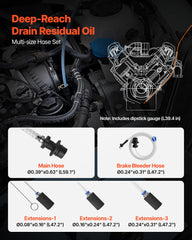 VEVOR extractor in use under car offering quick oil removal without lifts