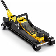 VEVOR floor jack front angle showing robust steel frame and capacity