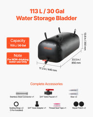 VEVOR folded flat bladder for compact storage and easy transport