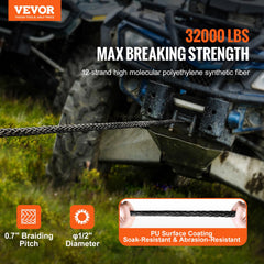 VEVOR forged ram's horn hook close-up showing durable, rust-resistant finish