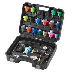 VEVOR front case open showing full 28-piece kit for portable diagnostics
