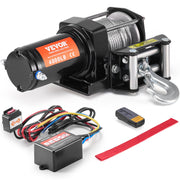 VEVOR front-mounted winch showing compact design and durable build benefit