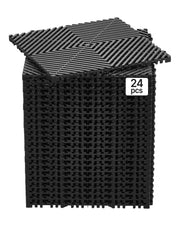 VEVOR front view of 24-piece drainage mat kit showing compact packaging and benefits
