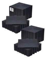 VEVOR front view of 40-piece tile pack showing compact modular flooring benefit