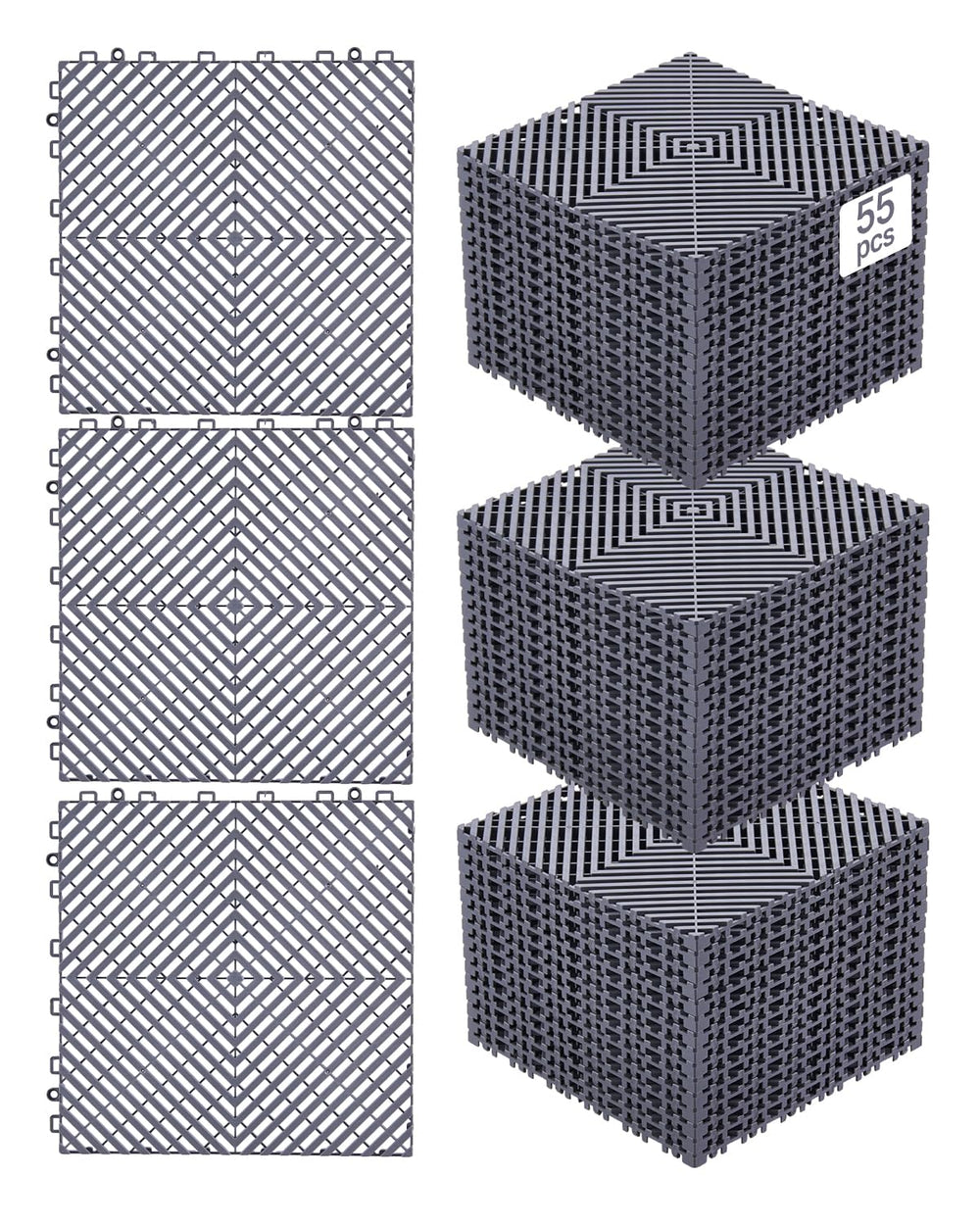 VEVOR front view of 55-piece pack showing modular layout and convenience