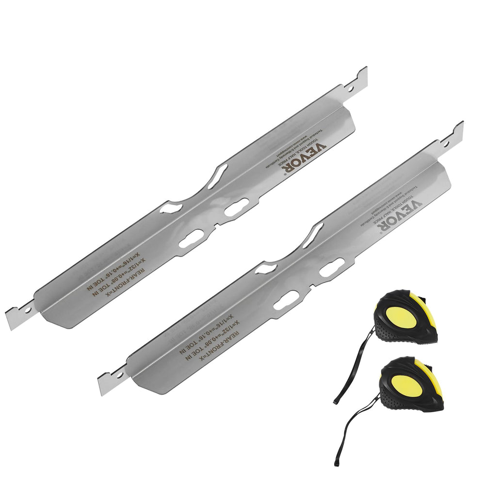 VEVOR front view stainless steel toe plates showing durable construction for accurate alignment