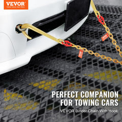 VEVOR close-up of galvanized chain texture highlighting corrosion resistance benefit
