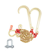 VEVOR front view of G80 V bridle chain showing compact secure design and strength