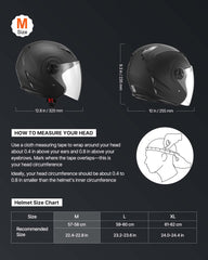 VEVOR helmet side profile highlighting balanced weight distribution benefit
