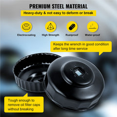 VEVOR low-profile socket side view illustrating slim design for tight spaces