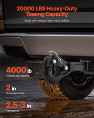 VEVOR pintle hook close-up of latch mechanism for secure trailer engagement