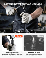 VEVOR polished sleeve edge close-up protecting bearings from damage during installation