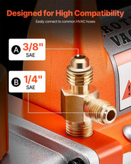 VEVOR pump connected to automotive A/C system for fast evacuation and service