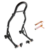 VEVOR front view of rear wheel stand showing sturdy base and load capacity benefit