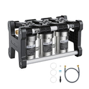 VEVOR front view of RV water filter showing compact portable housing for cleaner campsite water