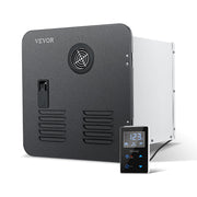 VEVOR front door view showing compact heater and quick access benefit