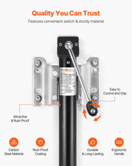 VEVOR swivel locked in travel position for compact stowage and safe towing