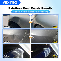 VEXTRO dent puller tools arranged to display T-bar, lifter, and bridge puller for precise control